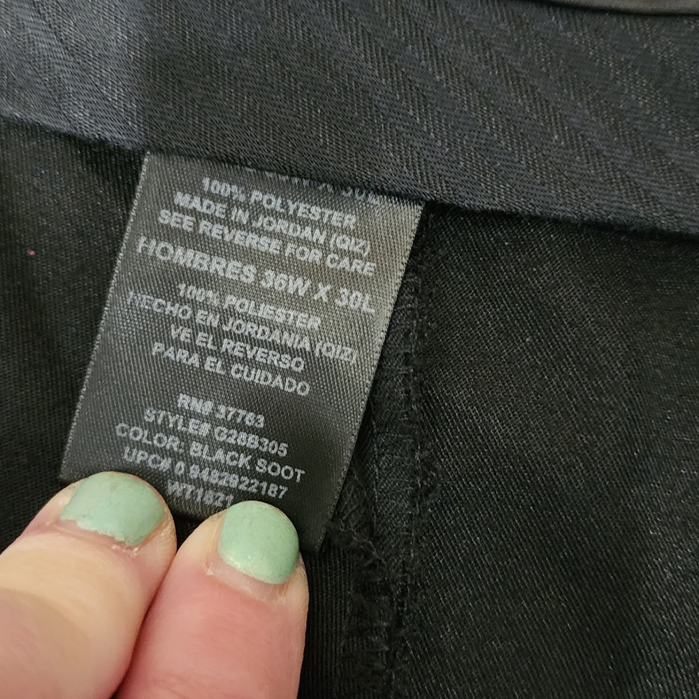 George Men's Black Pleated Slacks - Picture 7 of 12